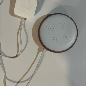 Amazon Echo Dot Speaker - White and Brown